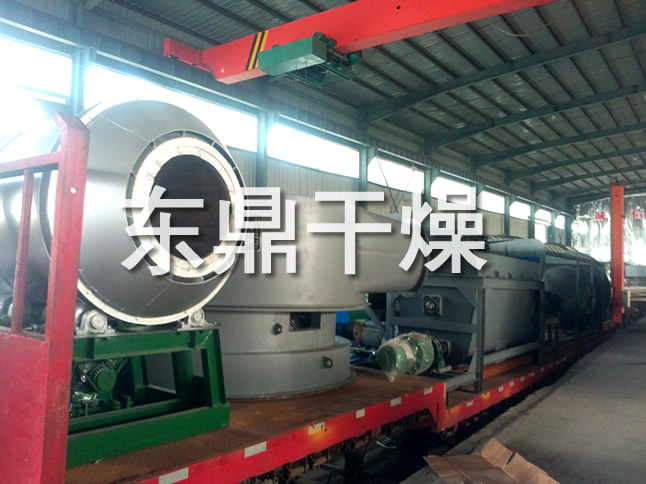 山東煤泥烘干機發貨現場